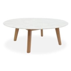 Marble Round Coffee Table - Natural 100cm