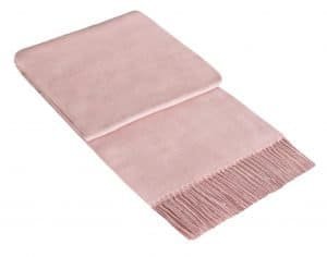 Throw Blanket Merino Wool Blend - Blush