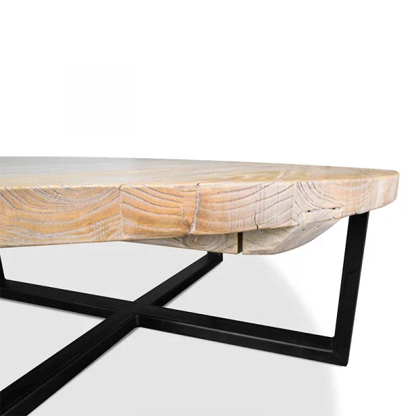 Reclaimed Round Coffee Table 100cm - Image 4