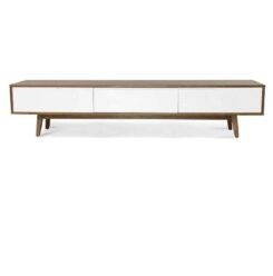Scandinavian Lowline TV Entertainment Unit - Walnut 2.1m