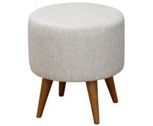 Round Ottoman Light Grey