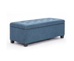 Dark Blue Storage Ottoman 102cm