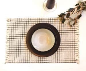 Alternative view of Placemats Set of 4 - Black & Cream