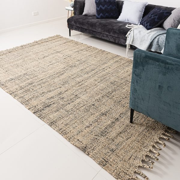 Hand Made Flat Woven Jute Rug - Vegas in Natural