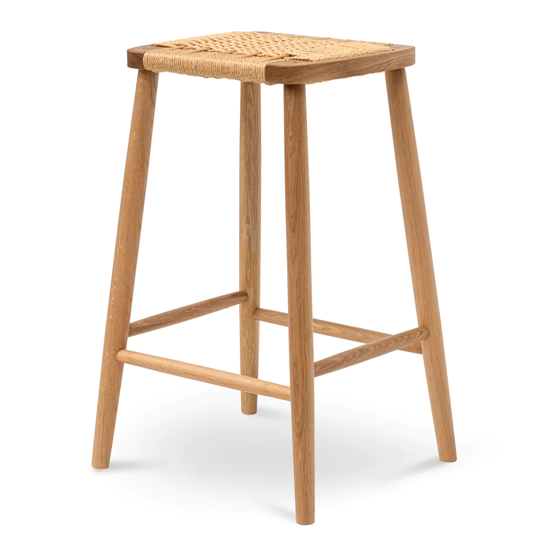 Rattan Bar Stool Natural 65cm Touch of Scandi