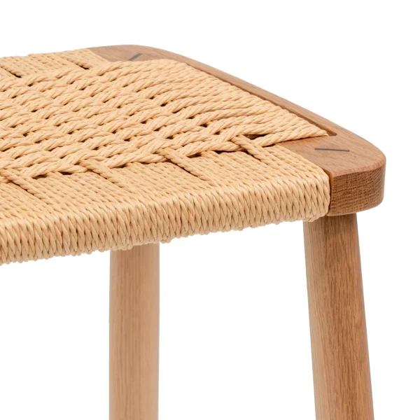 Rattan Bar Stool - Natural 65cm - Image 3