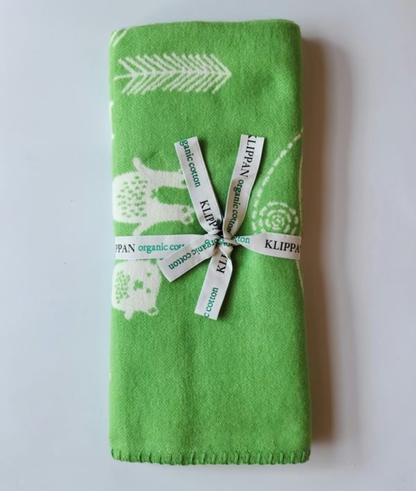 Baby Organic Cotton Blanket - Little Bear Green - Image 2