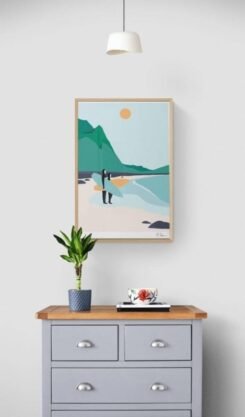 Alternative view of Abstract Print Surfers in Lofoten