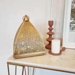 Alternative view of Novo Candle Holder Caramel 10x10x25cm