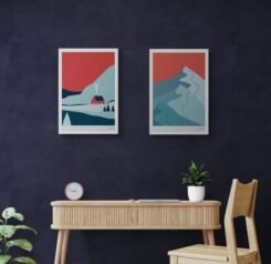 Alternative view of Abstract Print Norwegian Mountain