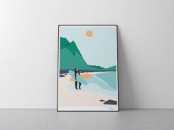 Abstract Print Surfers in Lofoten