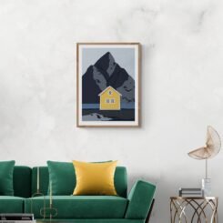 Alternative view of Wall Art Abstract Print Lofoten Yellow