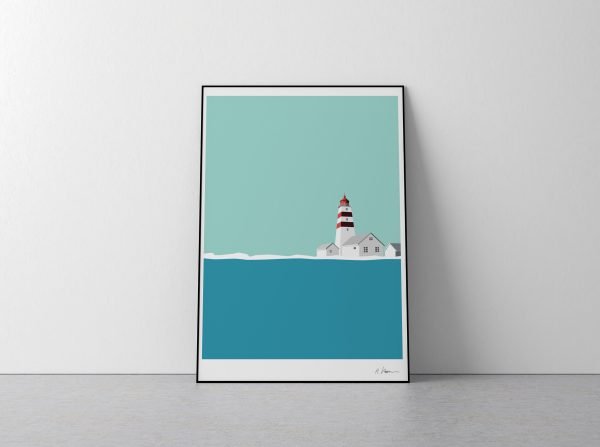 Alnes Lighthouse Abstract Print