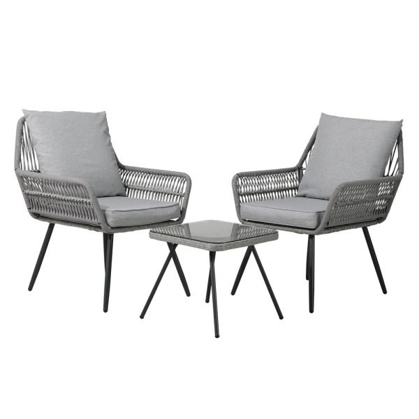 Gardeon Outdoor Furniture 3-Piece Lounge Setting Patio Set