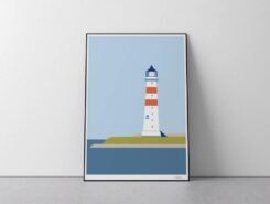 Abstract Wall Art Oksøy Lighthouse 30cm x 40cm