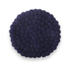 Hand Felted Coaster Small 2pk Dark Blue