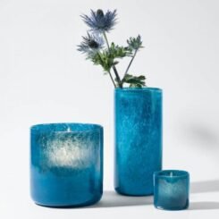 Alternative view of Ingrid Glass Vase Blue 28cm