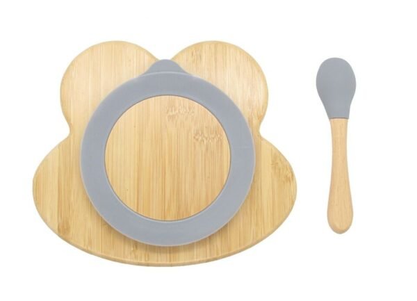 Bamboo Kids Baby Plate Bowl & Spoon - Frog - Image 3