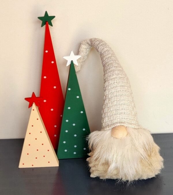 Nordic Christmas Gnome Tomte Nisse Cream Hat - Image 2