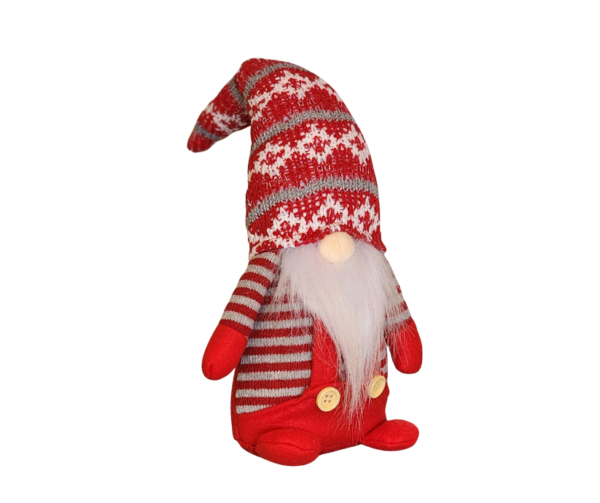 Nordic Christmas Gnome Tomte Nisse Red Grey Hat