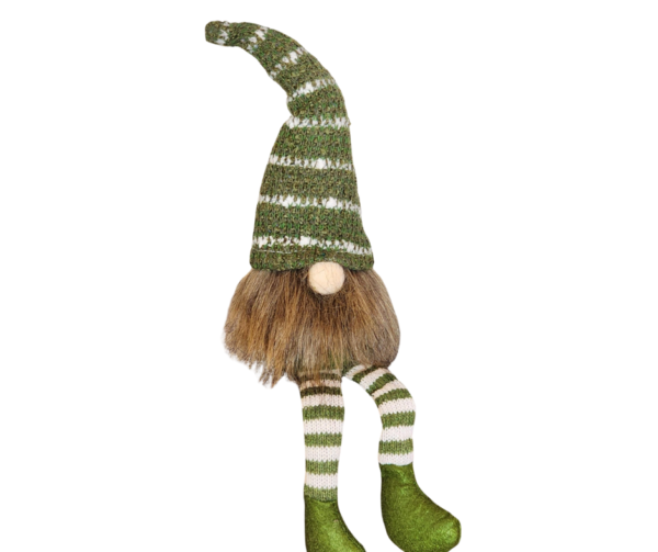 Nordic Christmas Gnome Tomte Nisse Green Stripe Hat