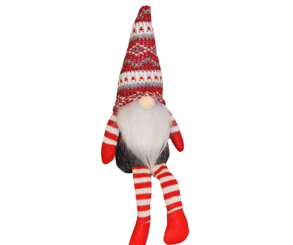 Nordic Christmas Gnome Tomte Nisse Red Grey White Hat