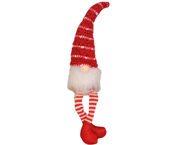 Nordic Christmas Gnome Tomte Nisse Red Stripe Hat