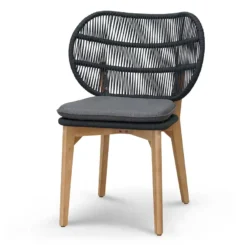 Alternative view of Outdoor Dining Chair - Anthracite Grey Cushion (Set of 2)