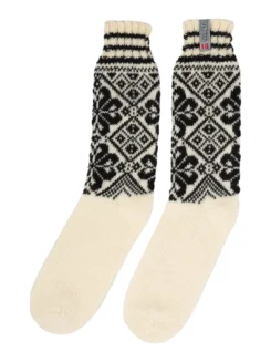 Nordic Socks Norwegian Selbu Knitted Socks Black