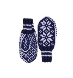 Setesdal Woollen Mittens - Kids Navy & White