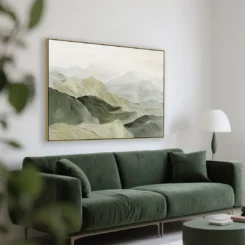 Alternative view of 150 x 100cm Framed Canvas Green Mountain