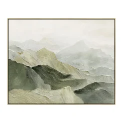 150 x 100cm Framed Canvas Green Mountain