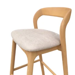 Alternative view of Natural Bar Stool Naxos Beige